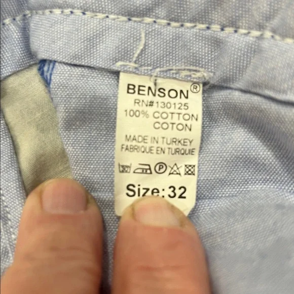 Mens Benson NYC Flat Front Shorts - Picture 4 of 8